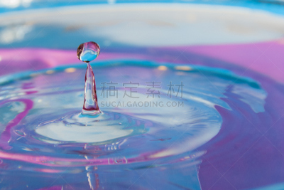 水,水滴,大特写,特写,蓝色,彩色图片,科学实验,实验室,光
