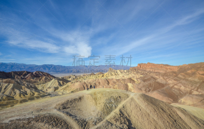 扎布里斯基角,加利福尼亚,坝和坝火山口,dante,恶水盆地,莫哈韦沙漠,公园,水平画幅,沙子,无人