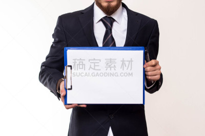男商人,屏风分区,白色,拿着,白皮书报告,发起人,大开版,打印单据,袖子,摄影师