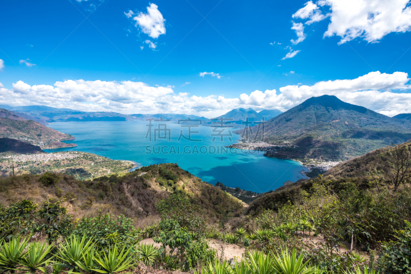 巴纳哈契,危地马拉,乡村,全景,火山,风景,圣彼得阿塔卡马,圣马科斯,苏格兰高地,阿蒂特兰湖