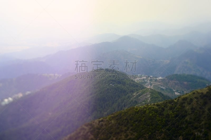 移轴摄影,山庄,山谷市,喜马偕尔邦,自由,景观设计,自然美,背景,户外,天空