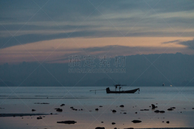 泰国,海景,船,苏梅岛,水,天空,高视角,旅行者,夏天,亲昵