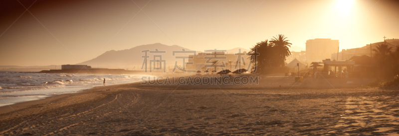 西班牙,水平画幅,夏天,户外,明亮,石头,屋顶,海滩,马贝拉,热带气候