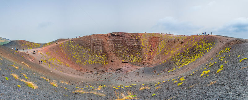 意大利,埃特纳火山,西西里,自然界的状态,环境,雪,公园,草,著名景点,小路