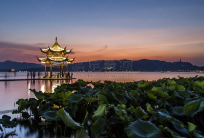 西湖,自然,天空,度假胜地,水平画幅,建筑,无人,户外,城市,湖