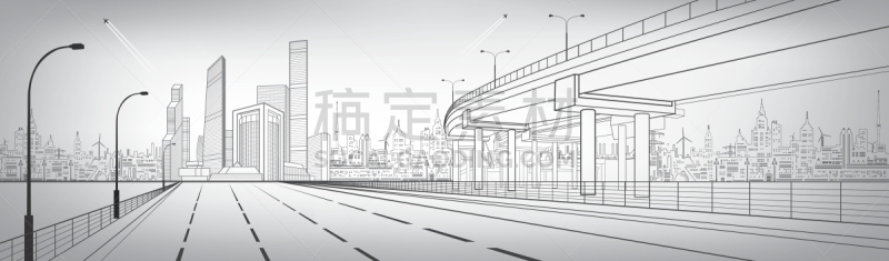 公路,立交桥,建筑,全景,天桥,建筑结构,活力,商务,城市生活,交通