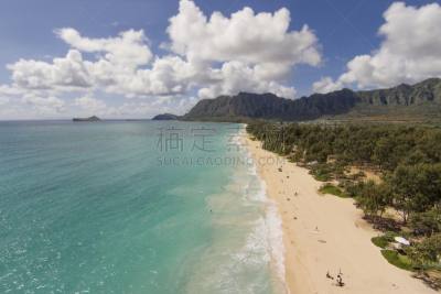 威马那娜,海滩,夏威夷,水平画幅,地形,无人,太平洋岛屿,户外,海洋,热带气候