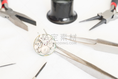 表,钟表匠,镊子,腕表,水平画幅,珠宝,时间,金属,钟,工匠