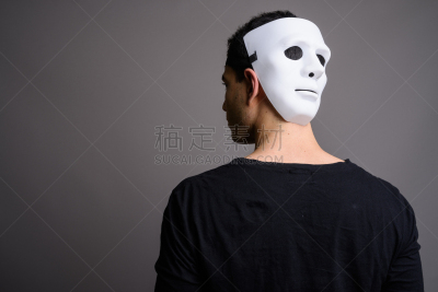 青年人,影棚拍摄,灰色背景,男人,男性美,三节长套筒,暗房,水平画幅,美人,阴影