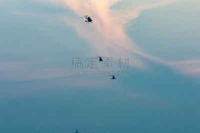 直升机,天空,水平画幅,云,无人,交通方式,韩国,飞机,螺旋桨,飞机零件