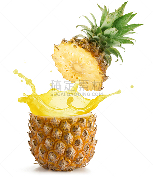 菠萝,果汁,水果,水花,横截面,飞溅的水滴,垂直画幅,水,素食,湿