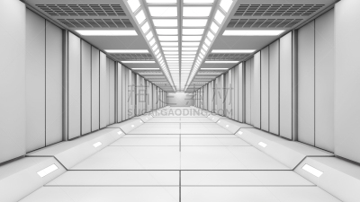 空的,未来,走廊,交通工具内部,三维图形,室内,干净,里面,概念,空间探索