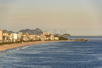 伊帕尼马海滩,海滩,阿波阿杜尔海滩,里约热内卢,巴西人,水平画幅,山,沙子,夏天,户外