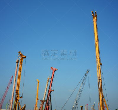 建筑工地,里面,塔,轴座,主机,油泵,堆土机,机件,起重机,采矿业