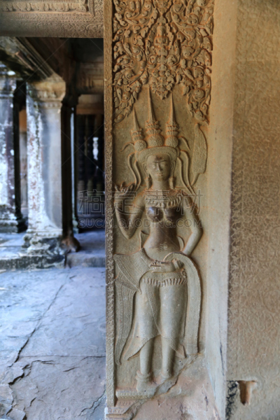 吴哥窟,柬埔寨,金佛寺,天女,吴哥,垂直画幅,灵性,旅游目的地,符号,佛教