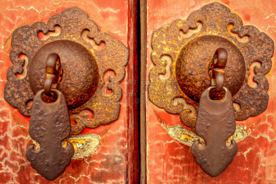 故宫,门把手,瓷器,北京市,旅游目的地,水平画幅,无人,门,chinese temple dog,国际著名景点