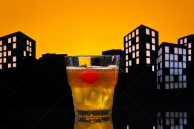 鸡尾酒,迈泰,水平画幅,橙色,水果,樱桃,无人,玻璃杯,含酒精饮料,饮料