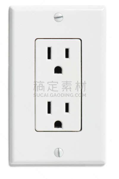 北美,电,插座,电插头,电缆,垂直画幅,美国,能源,无人,白色背景
