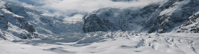 morteratsch glacier,水平画幅,雪,冰河,无人,全景,户外,冰,瑞士,白色
