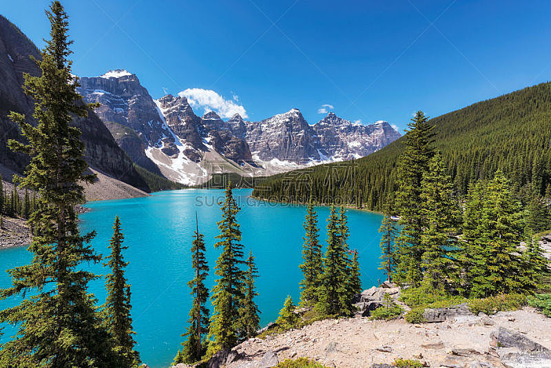 梦莲湖,加拿大,青绿色,自然美,水,自然,洛矶山脉,水平画幅,地形,雪