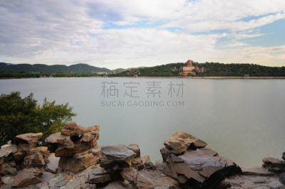颐和园,北京,万寿山,客船,水平画幅,无人,当地著名景点,夏天,户外,湖
