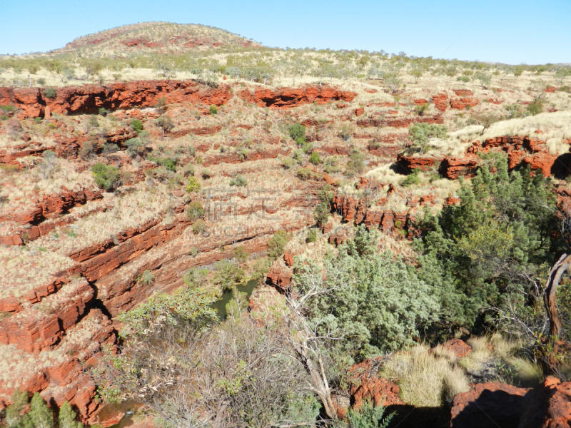 the pilbara,西澳大利亚,三齿稃,露面闲谈,偏远地区,观测点,彩色图片,灌木,非都市风光,地形