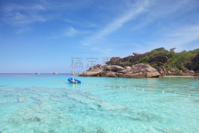 水,蓝色,海洋,透明,天空,水平画幅,无人,夏天,户外,泰国