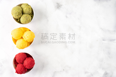 果汁冰糕,水果,白色背景,色彩鲜艳,高视角,素食,寒冷,球,清新,背景分离