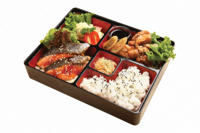 便当盒,日本食品,午餐盒,餐具,水平画幅,无人,膳食,白色背景,海产,背景分离