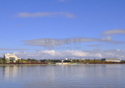 秋天,伯利·格里芬湖,旅游目的地,水平画幅,无人,当地著名景点,建筑外部,户外,湖,建筑结构