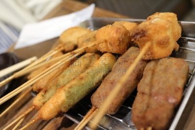 日式肉串,饮食,水平画幅,无人,晚餐,日本,膳食,食品,摄影