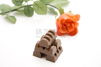 巧克力,玫瑰,红色,饮食,水平画幅,形状,无人,块状,雪花巧克力,花