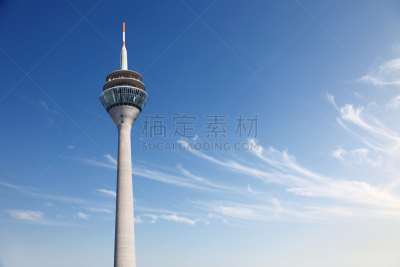 杜赛尔多夫,莱茵河,塔,莱茵通讯塔,北莱茵威斯特法伦州,无线电通信塔,天空,水平画幅,无人