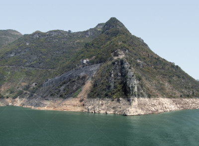 长江,风景,日光,长江三峡,谷边,水,天空,留白,水平画幅,山