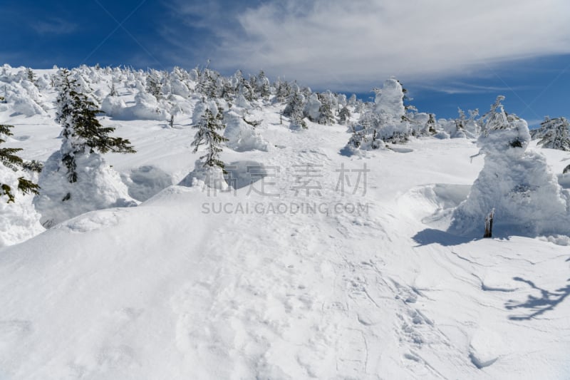 雪,山,自然,耶麻郡,北盐原,风景,图像,福岛县,春天,无人