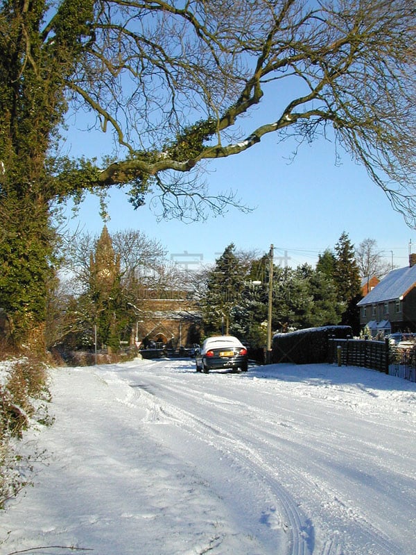 雪,街道,诺咸顿,诺坦普顿郡,垂直画幅,概念,无人,英格兰,冰,摄影