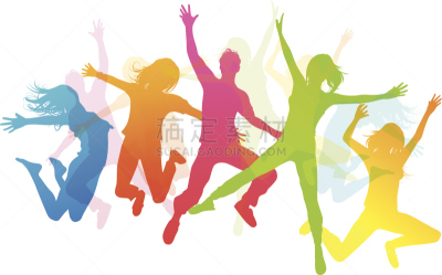 幸福,人,乐趣,社交聚会,绘画插图,人群,户外,现代,青年人