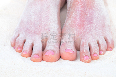 沙子,足,水,休闲活动,spa美容,奶油,夏天,海滩,热带气候