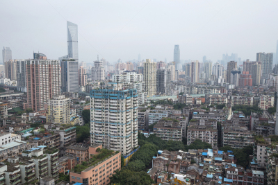 都市风景,天空,新的,水平画幅,无人,户外,现代,商业金融和工业,广东省,河流