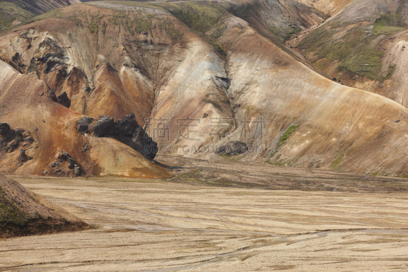 瑞奥莱特幽灵城,冰岛国,居住区,火山地形,南,fjallabak nature reserve,自然,草地,水平画幅,山