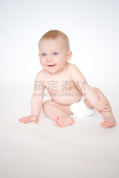 可爱的,婴儿,垂直画幅,仅一名女婴,白人,仅婴儿,彩色图片,纯洁,童年,金色头发
