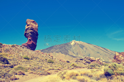 皮可德泰德山,火山,罗奎斯德加西亚,水平画幅,无人,火山地形,大西洋群岛,户外,阶调图片,特内里费岛