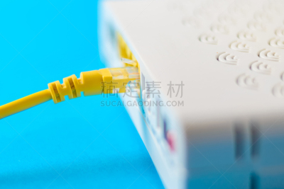 防尘帽,互联网,电缆,调制解调器,路由器,蓝色背景,网线插头,计算机,插座,无线电通信装置
