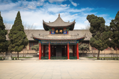 西安,天空,松树,水平画幅,建筑,书法,无人,建筑外部,户外
