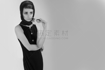 青年女人,自然美,奥黛丽赫本,1960年-1969年,可爱的,华贵,肖像,一个人,复古风格,女人