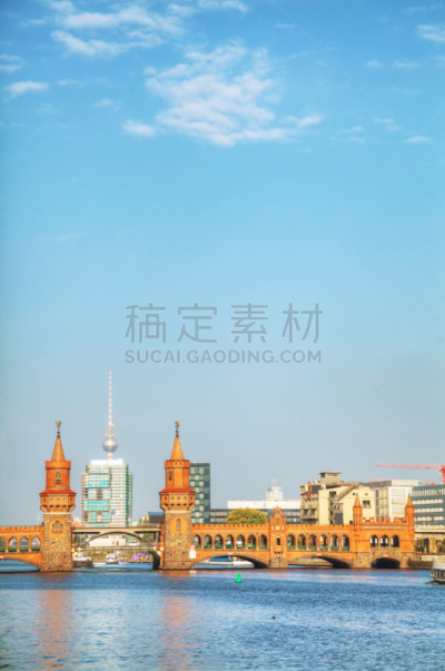 柏林,都市风景,桥,斯普利河畔,柏林电视塔,施普河,地铁站,砖,著名景点,河流