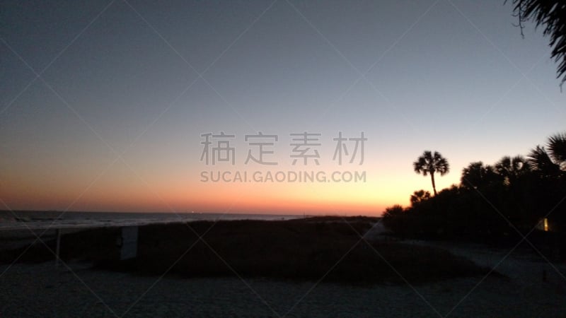 海滩,希尔顿赫德,落日海滩,南卡罗来那,天空,美国,水平画幅,无人,大西洋,太平洋岛屿