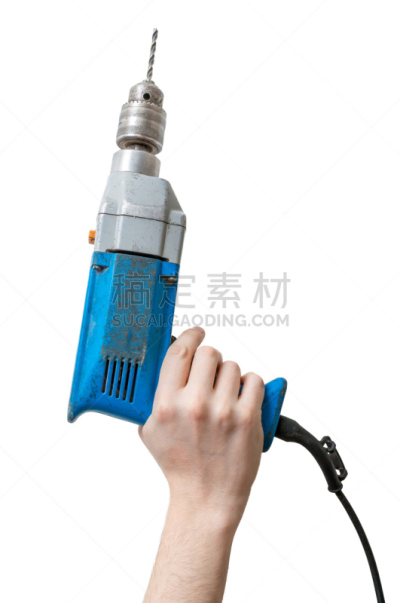 钻孔机,手,拿着,男人,概念,安全护栏,电缆,垂直画幅,能源,古老的