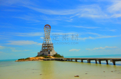 切图马尔,建筑,符号,灯塔楼,海滩,著名景点,墨西哥,夏天,纪念碑,水