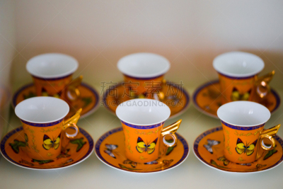 碗,餐具,咖啡店,水平画幅,大帐篷,轻的,垒起,茶碟,餐厅负责人,干净